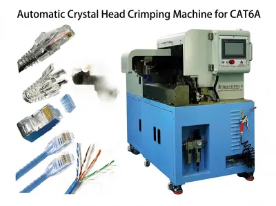 Automatische kristalkopkrimpmachine voor CAT6A RJ45 connectoren WPM-CAT6A