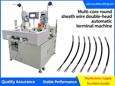 Volledig automatische dubbelkoppige krimpmachine voor meeraderige omhulde kabels JW-17T Thumb