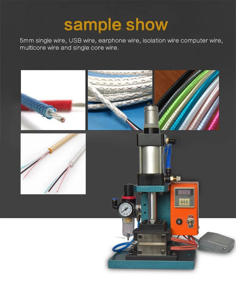 Multicore Usb Draad Warmte Kabel Stripper, Usb Draad Elektrische Pneumatische Stripper Machine, Pneumatische Verwarming Draad Strippen Machine
