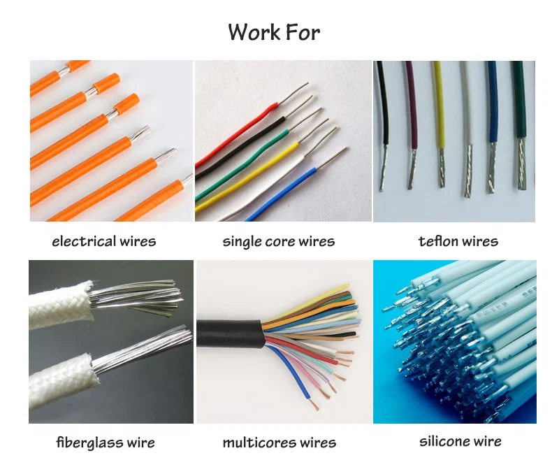 samply vertoning van Pneumatische Draadstrippende Machine, Multi-core Draadkabel Strippende Apparaat, Multi-core Handmatige Draadkabelstripper