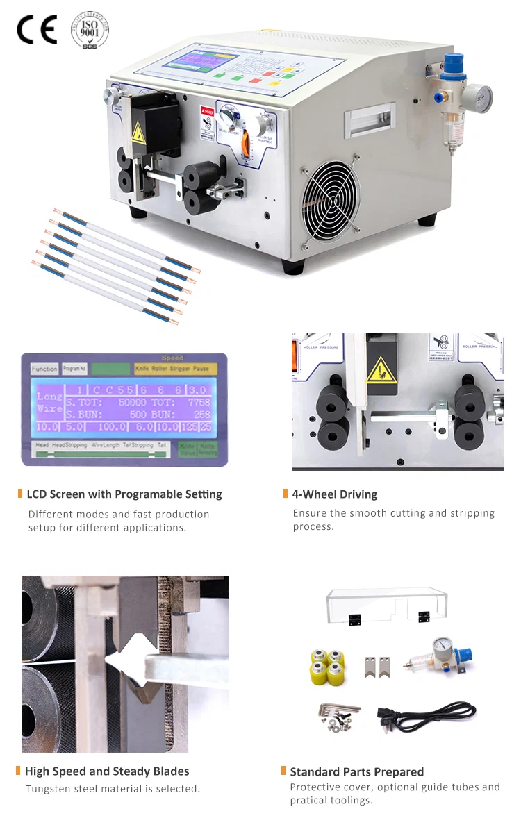 Automatic flat cable stripper and cutter machine WPM-09BHT, Flat Cable Stripping Machine, Wire Cutting Stripping Machine, Wire Stripping Tool Product Automatische platte kabelstripper en snijmachine WPM-09BHT, platte kabelstripmachine, draadknipstripmachine, draadstripgereedschap Product