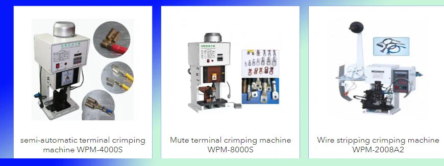 Hoogwaardige halfautomatische machines voor nauwkeurige kabel- en aansluitkrimp.