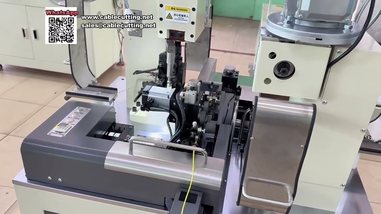 Servo-aangedreven, volledig automatische dubbele kop terminalkrimpmachine – hoge snelheid