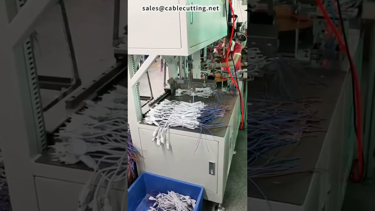 Volledig automatische machine voor wikkelen, binden en bundelen van AC-stroomkabels – bespaart 2 arbeiders #fabriek #machine #diy