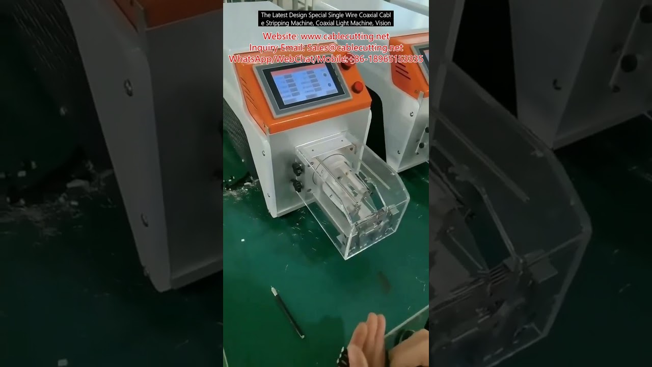 Nieuwste ontwerp: enkeldraads coaxkabel stripmachine met vision-systeem voor precisie