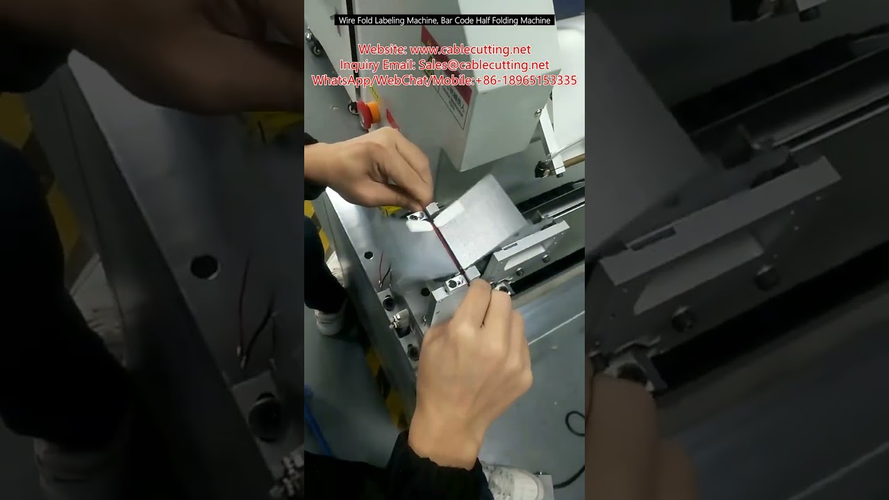 Draad Vouw Etiketteermachine - Barcode Half Vouwmachine voor Automatische Verpakking