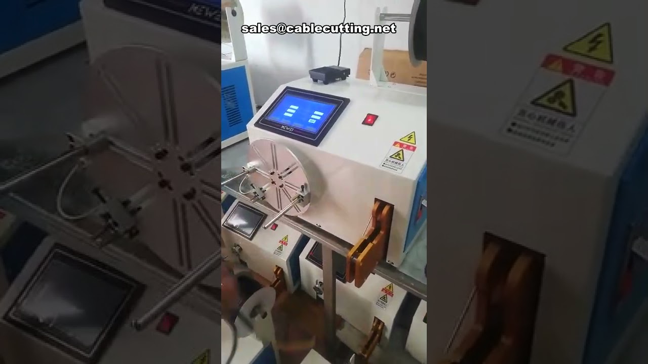 Automatische wikkel- en bindmachine voor draden en kabels