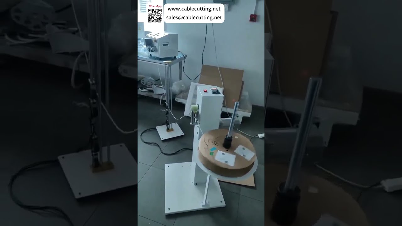 Horizontale en verticale draadafwikkelmachine met riembuissnij-unit voor soepele, storingsvrije werking