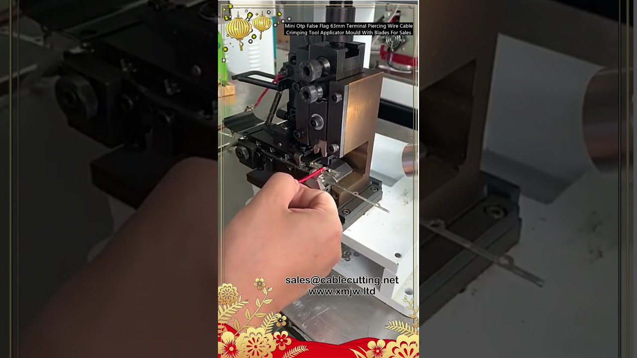 Mini Otp False Flag 63mm Krimpgereedschap voor Draad- en Kabelverbindingen - Met Applicator Mould en Messen