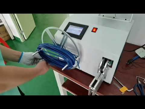 Automatisch wikkelen en binden van kunststofbeklede staalkabel – Reële machineopname