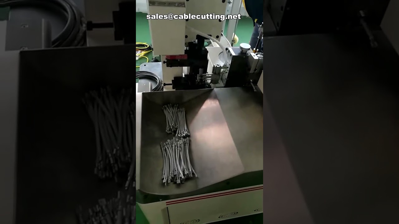Automatische kabelkrimpmachine voor platte kabels - dubbele uiteinden terminalpers