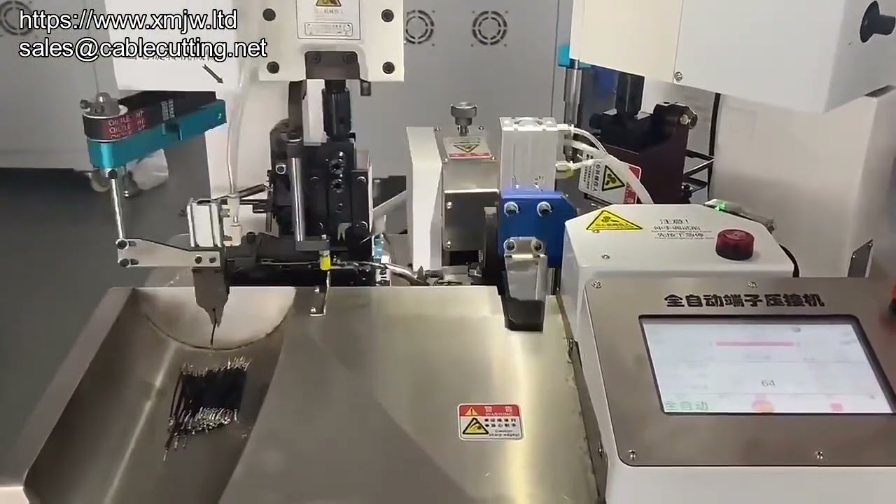 2-tons horizontale krimpmachine voor tweezijdig knippen, strippen en krimpen | Efficiënte draadverwerkingsautomatisering