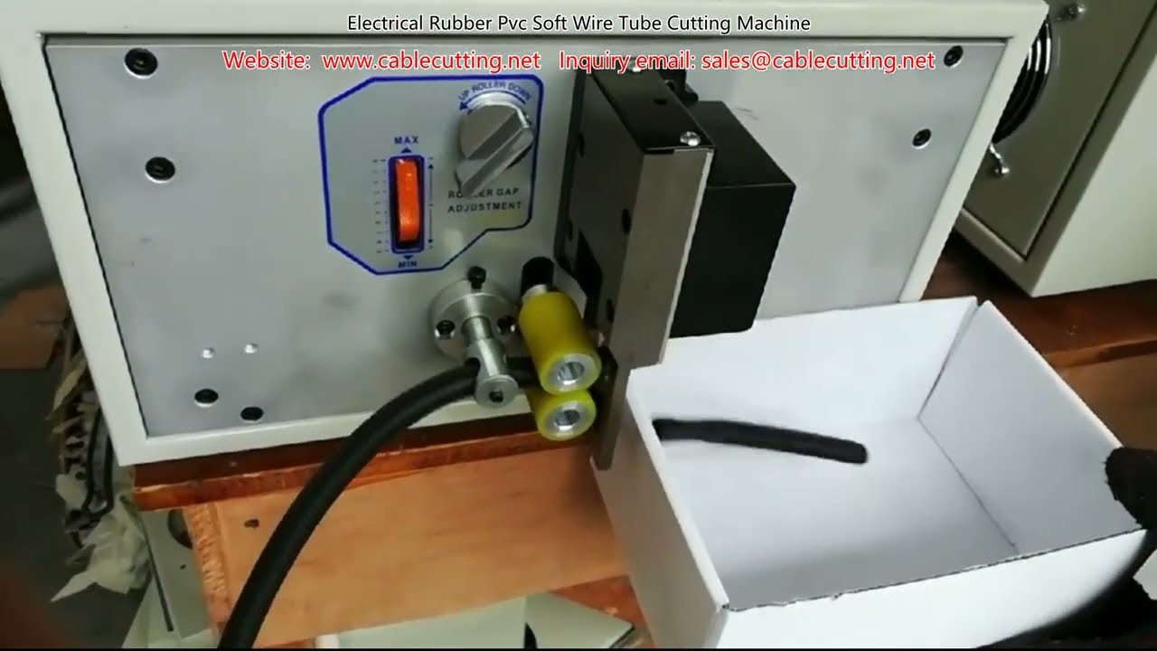 Precisie snijmachine voor rubber en PVC kabels | Automatische draad- en buizensnijder