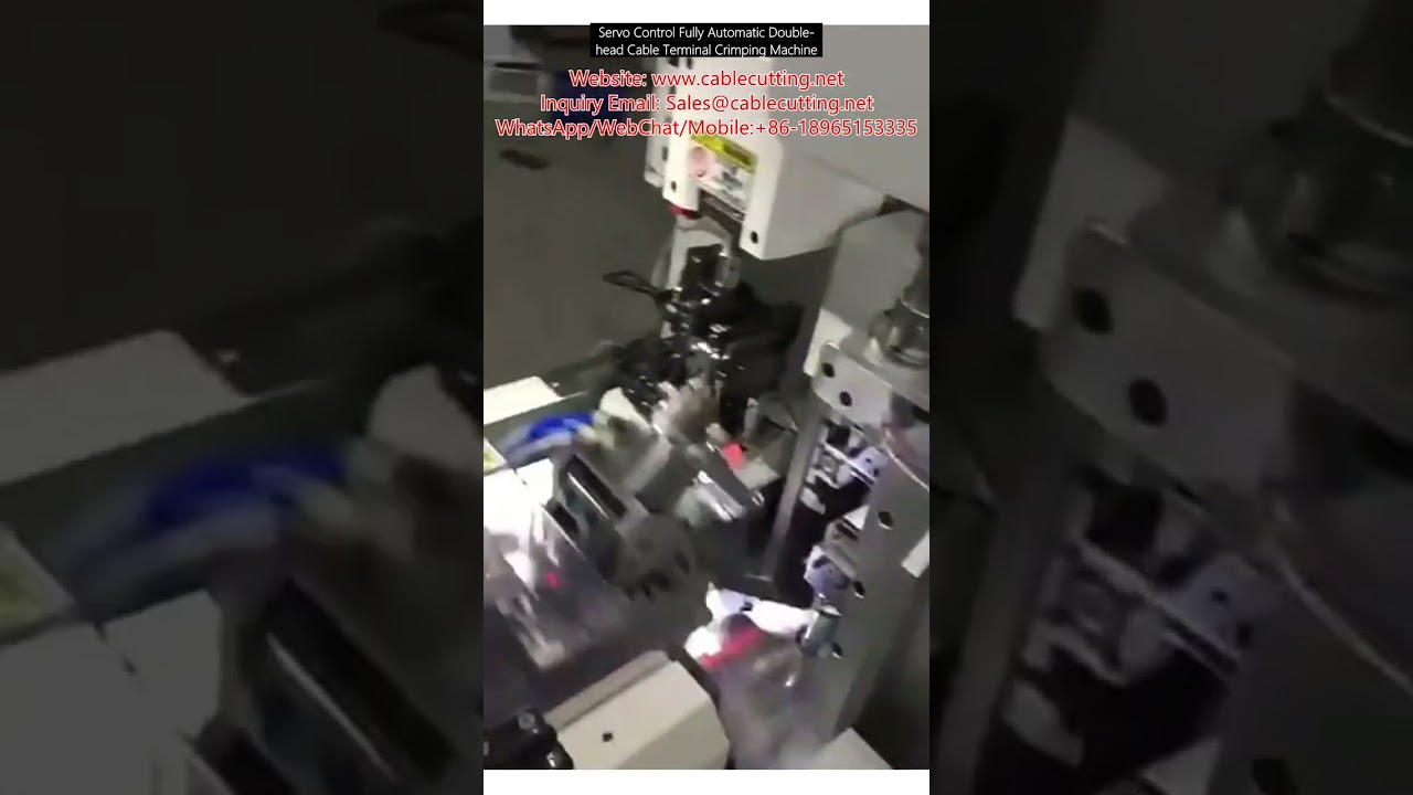 Volledig automatische dubbelkop kabelkrimpmachine met servobesturing