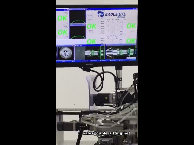 Volledig automatische terminalkrimpmachine voor connectorassemblage en -insertie